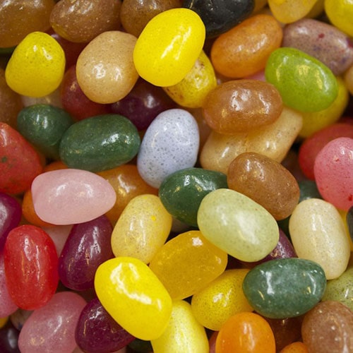 Trekantet slikposer med logotryk - jelly beans nr. 2140