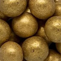 Flowpakkede chokoladekugler guld