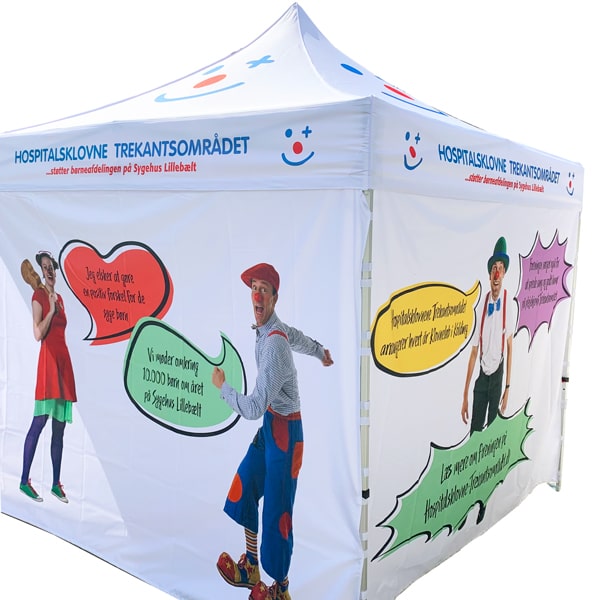 Pop up telt med logotryk 3 x 3 m. - Reklame- og eventtelte med logo