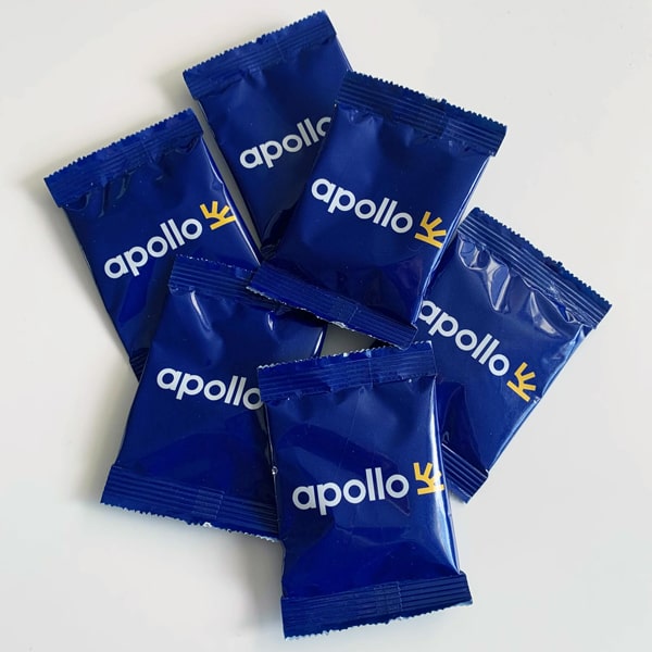 Apollo slikpose med logotryk