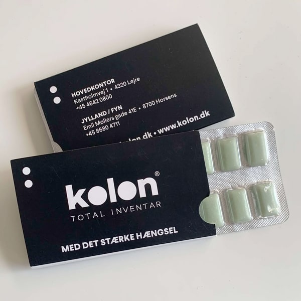 Kolon tyggegummi med logotryk