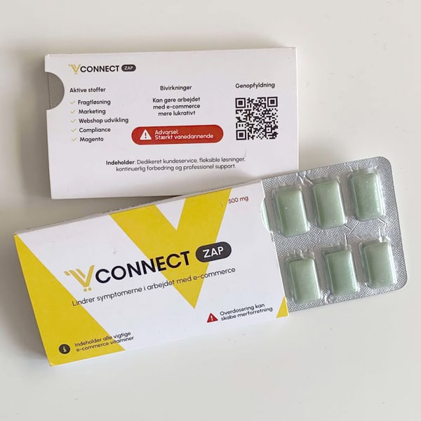 V connect tyggegummi med logotryk