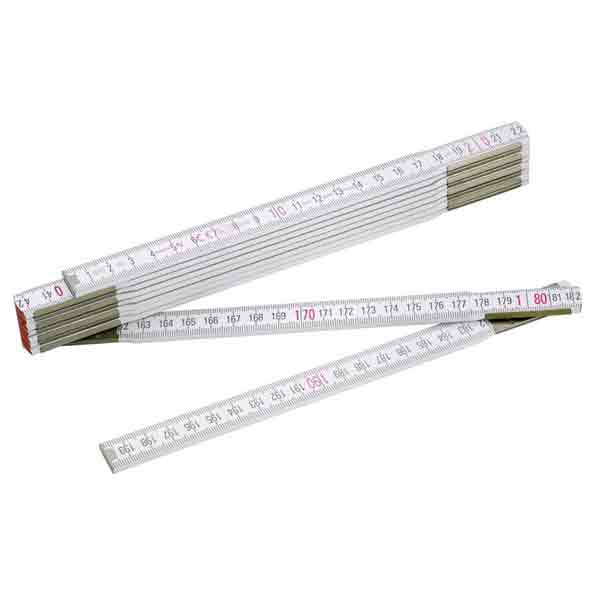Tommestok Hvid - 2 m.