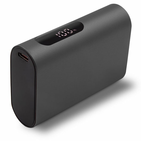 Powerbank aluminium/plast 10000 mAh - Sort