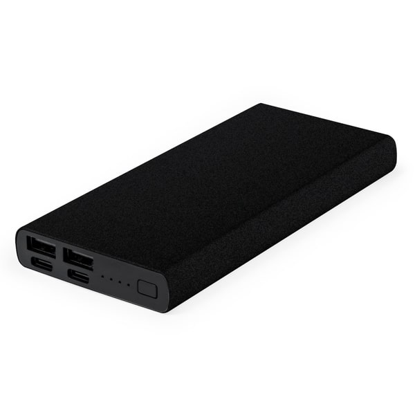 Powerbank i aluminium 10000 mAh - Sort